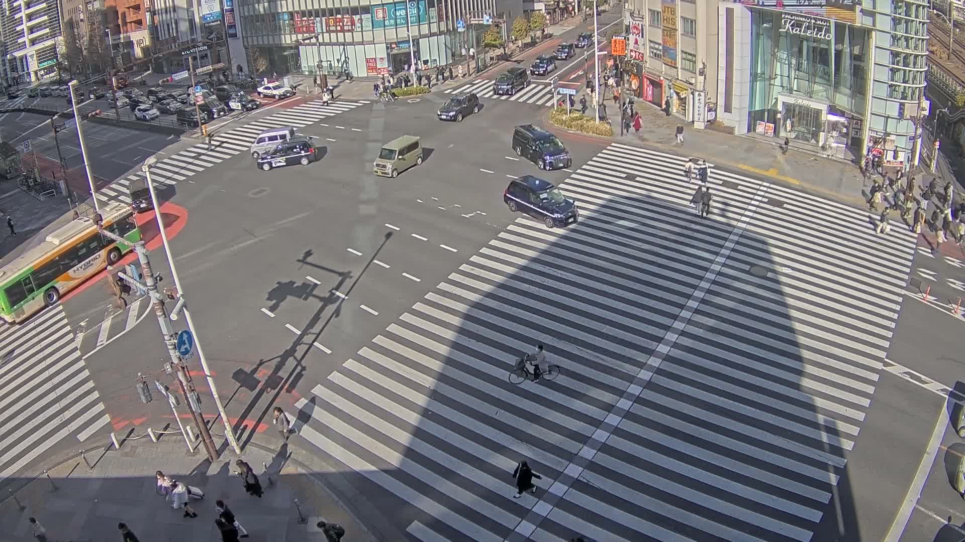 Tokyo, Shinjuku, Ome-kaido Avenue & Otakibashi-dori O Guard Intersection Scramble Crossing ( 東京 新宿青梅街道・小滝橋通り大ガード交差点スクランブル交差点) Live Cam  - Nishishinjuku, Shinjuku-ku, Tokyo, Kantō, Honshu, Japan