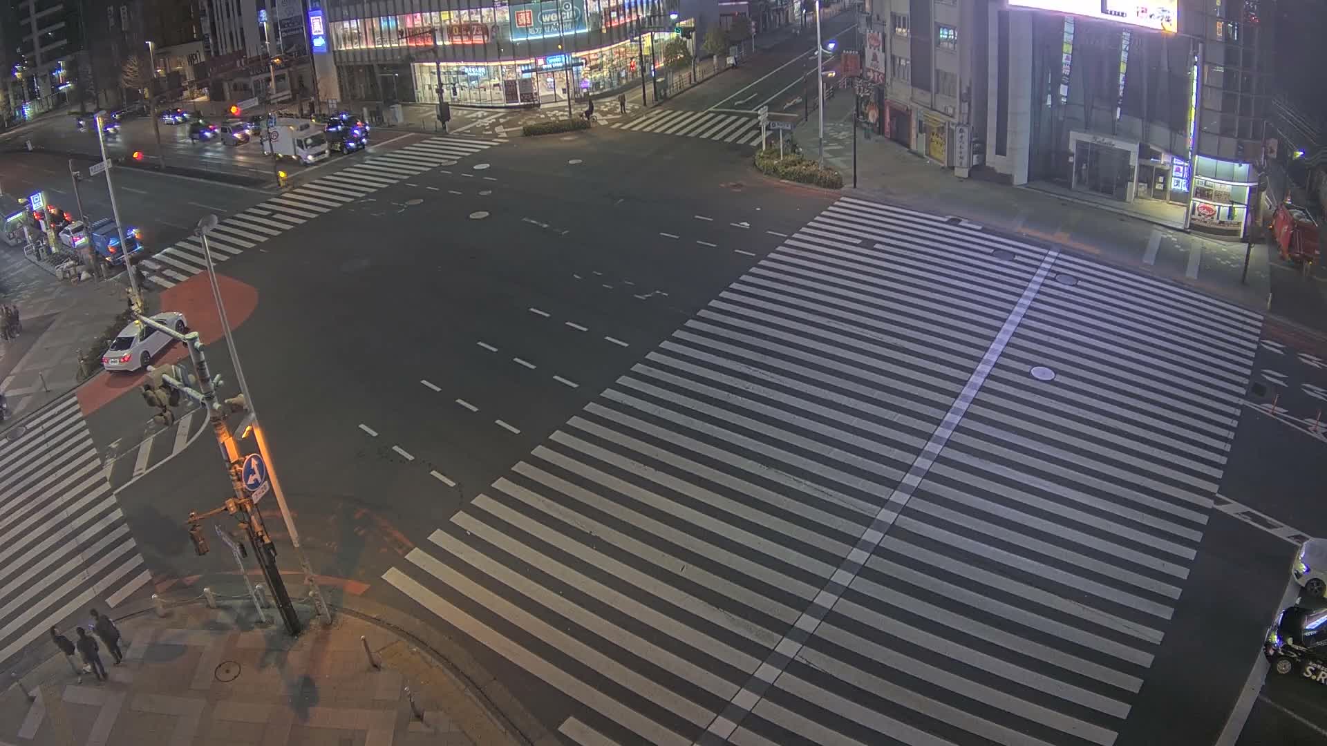 Tokyo, Shinjuku, Ome-kaido Avenue & Otakibashi-dori O Guard Intersection Scramble Crossing ( 東京 新宿青梅街道・小滝橋通り大ガード交差点スクランブル交差点) Live Cam  - Nishishinjuku, Shinjuku-ku, Tokyo, Kantō, Honshu, Japan