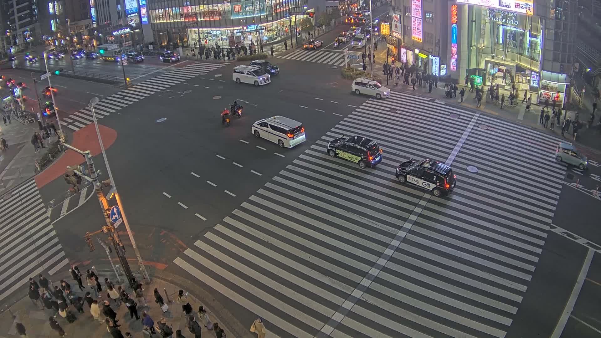 Tokyo, Shinjuku, Ome-kaido Avenue & Otakibashi-dori O Guard Intersection Scramble Crossing ( 東京 新宿青梅街道・小滝橋通り大ガード交差点スクランブル交差点) Live Cam  - Nishishinjuku, Shinjuku-ku, Tokyo, Kantō, Honshu, Japan