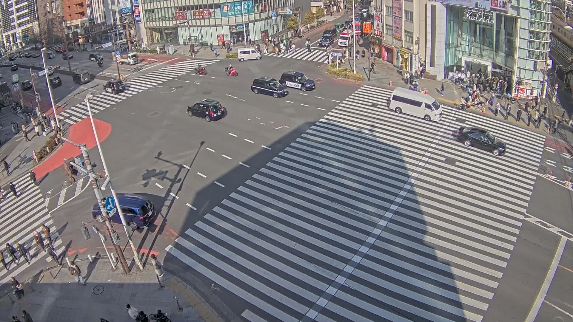 Tokyo, Shinjuku, Ome-kaido Avenue & Otakibashi-dori O Guard Intersection Scramble Crossing ( 東京 新宿青梅街道・小滝橋通り大ガード交差点スクランブル交差点) Live Cam  - Nishishinjuku, Shinjuku-ku, Tokyo, Kantō, Honshu, Japan