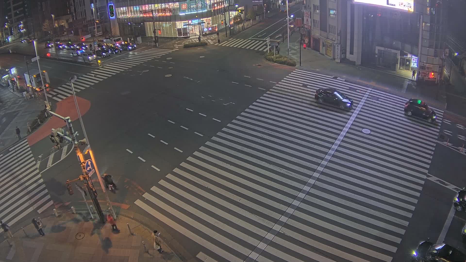 Tokyo, Shinjuku, Ome-kaido Avenue & Otakibashi-dori O Guard Intersection Scramble Crossing ( 東京 新宿青梅街道・小滝橋通り大ガード交差点スクランブル交差点) Live Cam  - Nishishinjuku, Shinjuku-ku, Tokyo, Kantō, Honshu, Japan