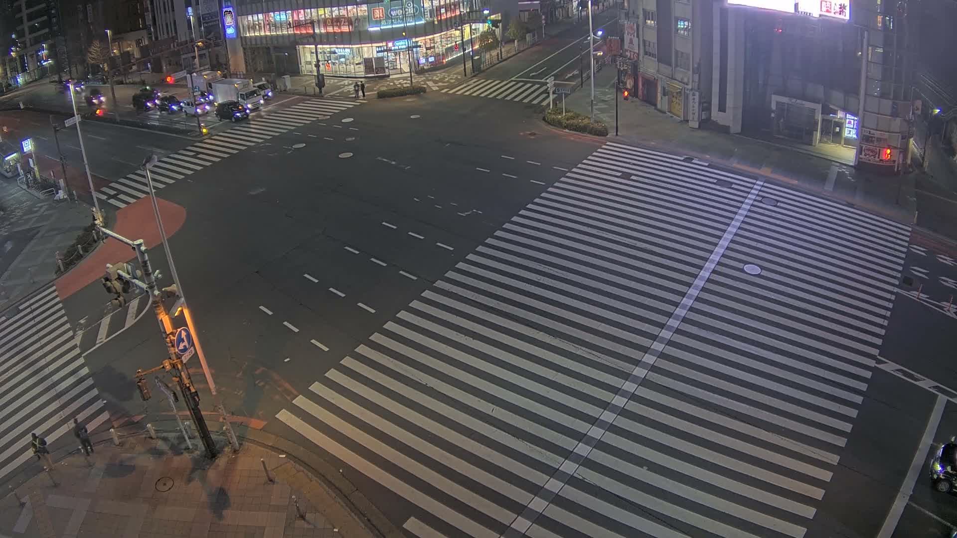Tokyo, Shinjuku, Ome-kaido Avenue & Otakibashi-dori O Guard Intersection Scramble Crossing ( 東京 新宿青梅街道・小滝橋通り大ガード交差点スクランブル交差点) Live Cam  - Nishishinjuku, Shinjuku-ku, Tokyo, Kantō, Honshu, Japan