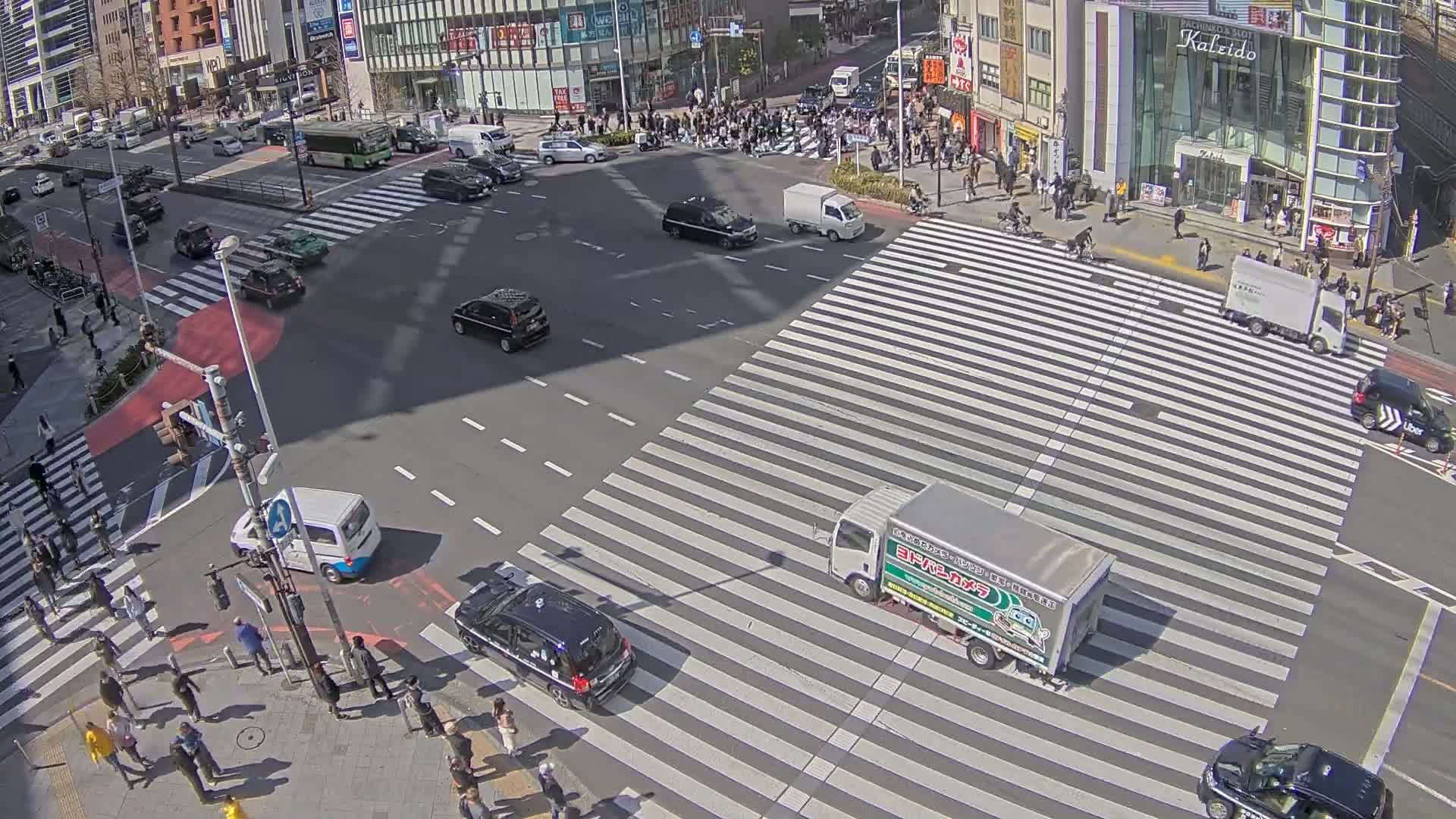 Tokyo, Shinjuku, Ome-kaido Avenue & Otakibashi-dori O Guard Intersection Scramble Crossing ( 東京 新宿青梅街道・小滝橋通り大ガード交差点スクランブル交差点) Live Cam  - Nishishinjuku, Shinjuku-ku, Tokyo, Kantō, Honshu, Japan