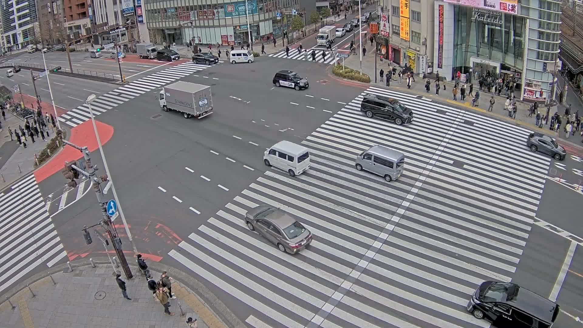 Tokyo, Shinjuku, Ome-kaido Avenue & Otakibashi-dori O Guard Intersection Scramble Crossing ( 東京 新宿青梅街道・小滝橋通り大ガード交差点スクランブル交差点) Live Cam  - Nishishinjuku, Shinjuku-ku, Tokyo, Kantō, Honshu, Japan