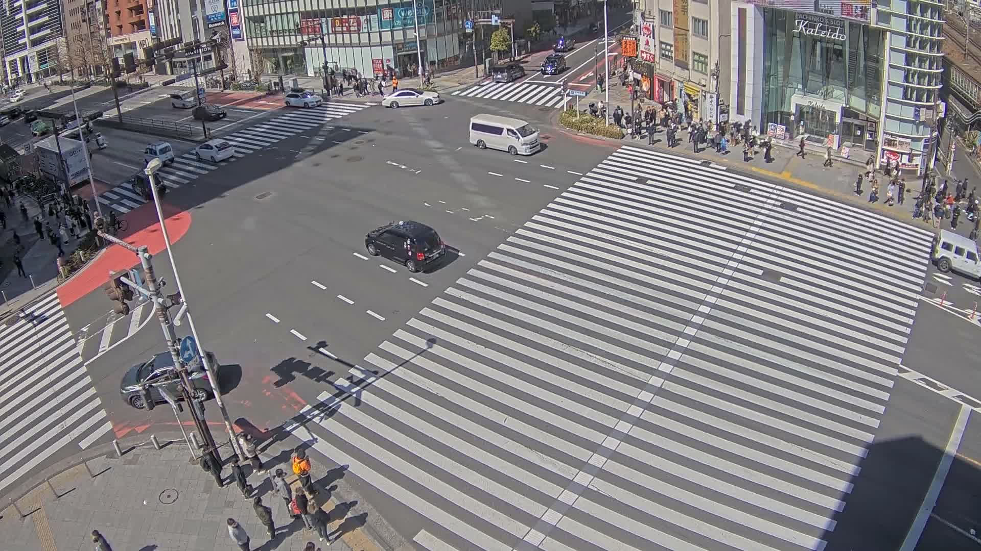 Tokyo, Shinjuku, Ome-kaido Avenue & Otakibashi-dori O Guard Intersection Scramble Crossing ( 東京 新宿青梅街道・小滝橋通り大ガード交差点スクランブル交差点) Live Cam  - Nishishinjuku, Shinjuku-ku, Tokyo, Kantō, Honshu, Japan