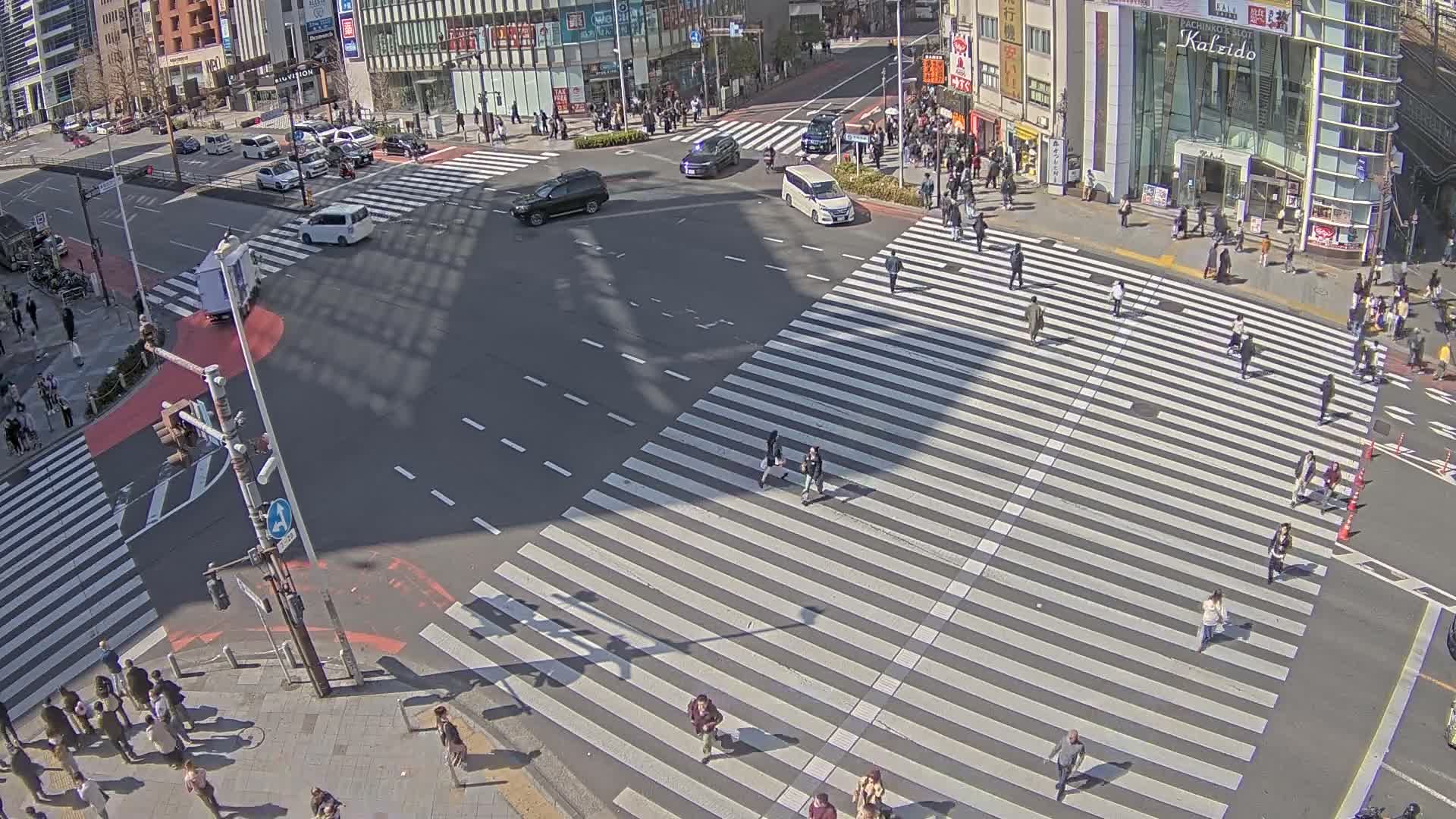 Tokyo, Shinjuku, Ome-kaido Avenue & Otakibashi-dori O Guard Intersection Scramble Crossing ( 東京 新宿青梅街道・小滝橋通り大ガード交差点スクランブル交差点) Live Cam  - Nishishinjuku, Shinjuku-ku, Tokyo, Kantō, Honshu, Japan