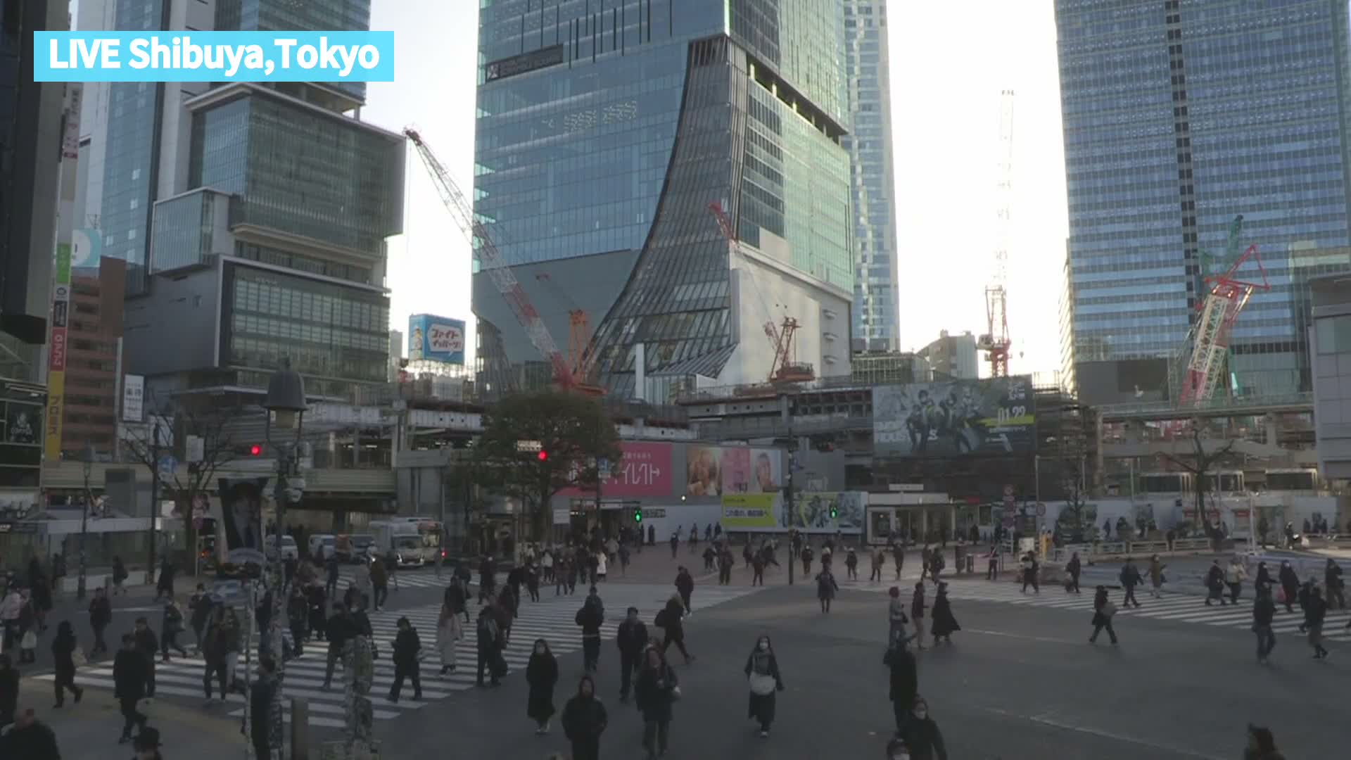 Tokyo, Shibuya Scramble Crossing at Hachiko Square & Koen Dori& Jingu-dori Street Junction ( 東京、渋谷スクランブル交差点ハチ公前広場＆公園通り＆神宮通りジャンクション )  Live Cam - Udagawacho, Shibuya-ku, Tokyo, Kantō, Honshu, Japan