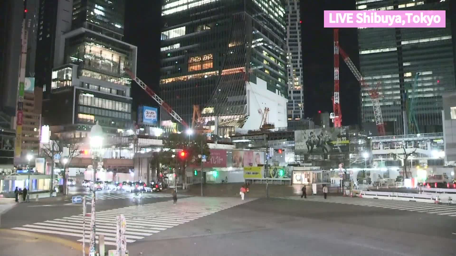 Tokyo, Shibuya Scramble Crossing at Hachiko Square & Koen Dori& Jingu-dori Street Junction ( 東京、渋谷スクランブル交差点ハチ公前広場＆公園通り＆神宮通りジャンクション )  Live Cam - Udagawacho, Shibuya-ku, Tokyo, Kantō, Honshu, Japan
