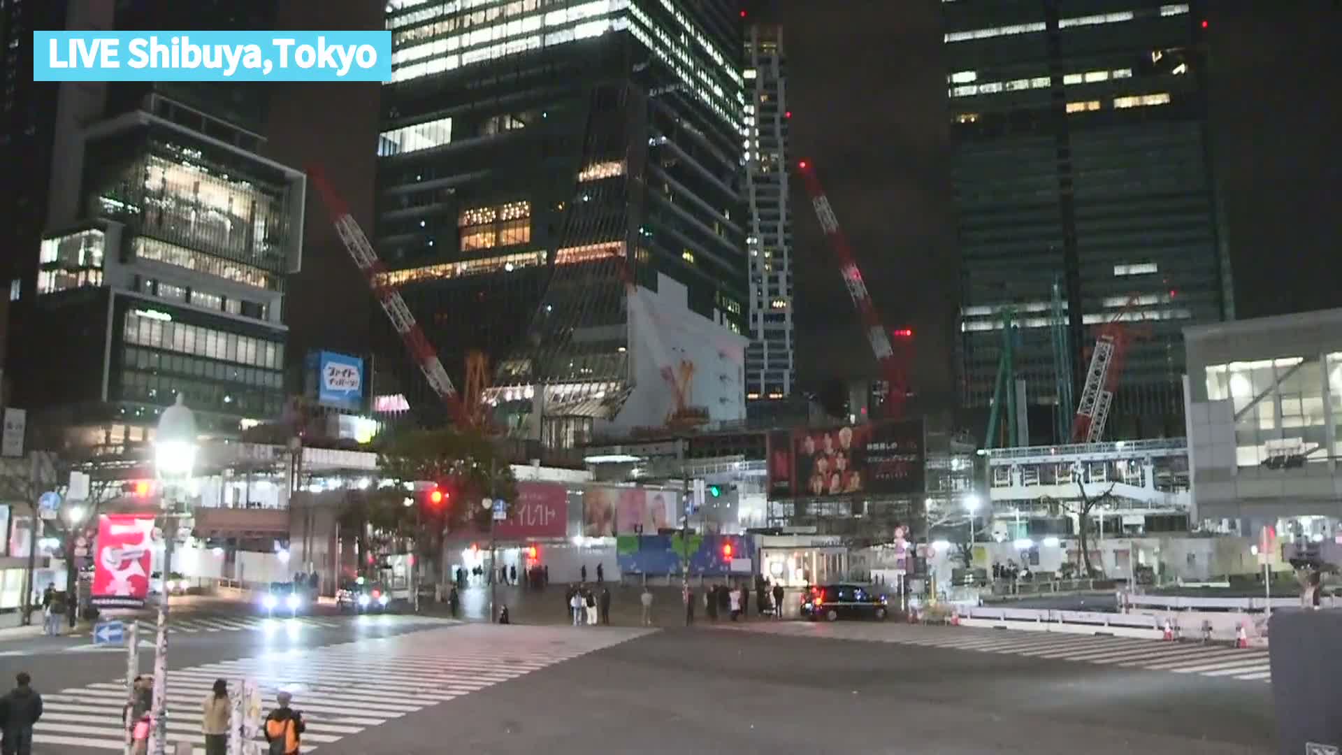 Tokyo, Shibuya Scramble Crossing at Hachiko Square & Koen Dori& Jingu-dori Street Junction ( 東京、渋谷スクランブル交差点ハチ公前広場＆公園通り＆神宮通りジャンクション )  Live Cam - Udagawacho, Shibuya-ku, Tokyo, Kantō, Honshu, Japan