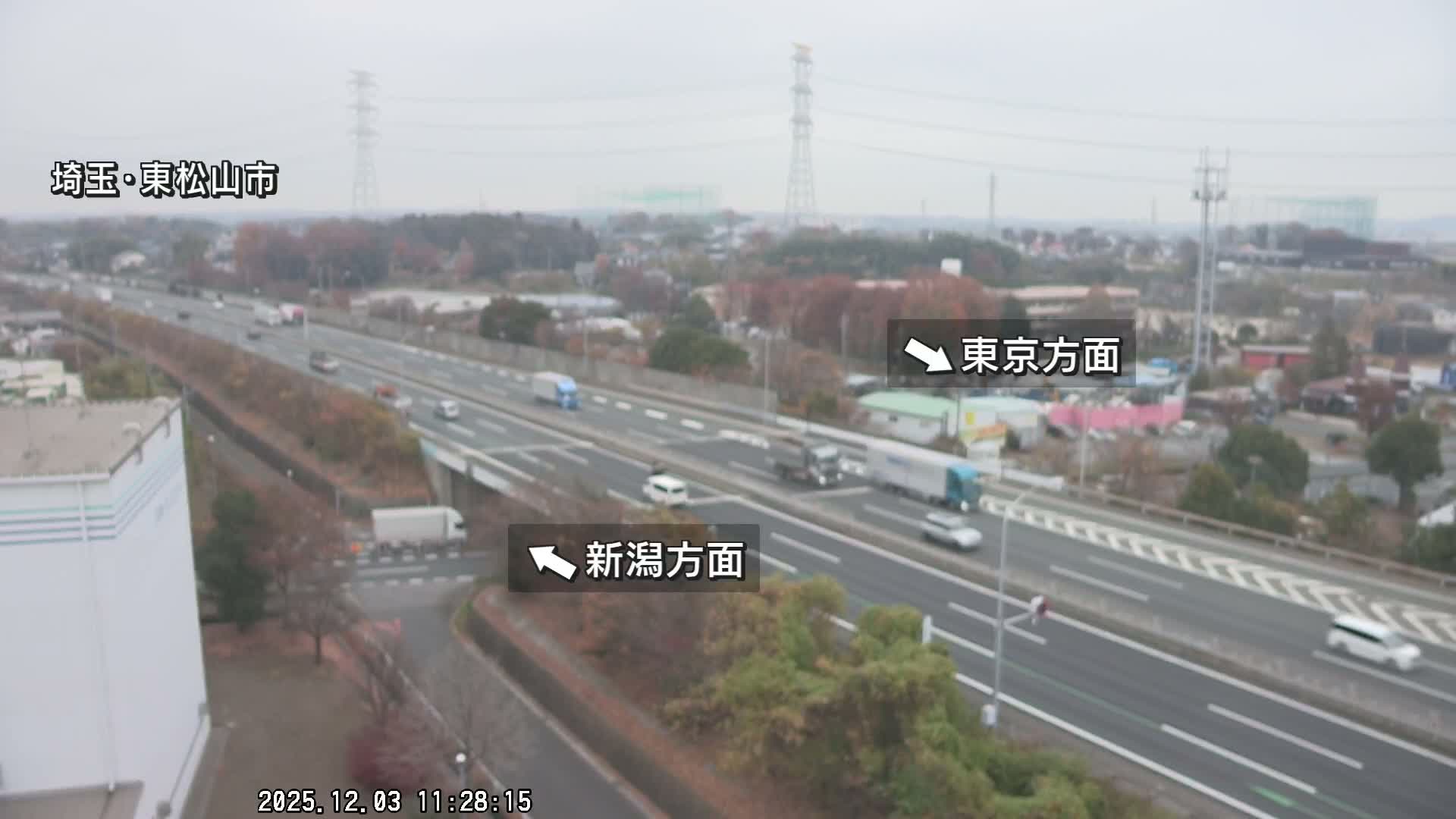 Saitama, Higashimatsuyama City & Kan-Etsu Expressway Higashimatsuyama Intersection Area ( 埼玉県東松山市・関越自動車道東松山交差点付近 )  Live Cam - Ishibashi, Higashimatsuyama Shi, Saitama, Kantō, Honshu, Japan