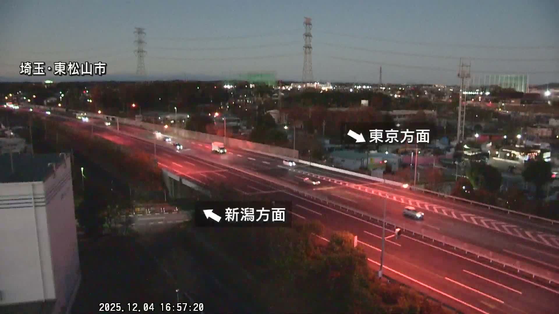 Saitama, Higashimatsuyama City & Kan-Etsu Expressway Higashimatsuyama Intersection Area ( 埼玉県東松山市・関越自動車道東松山交差点付近 )  Live Cam - Ishibashi, Higashimatsuyama Shi, Saitama, Kantō, Honshu, Japan