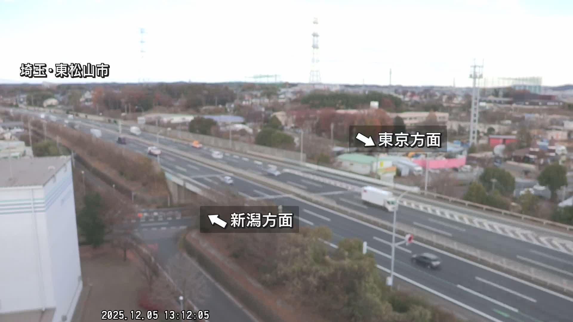 Saitama, Higashimatsuyama City & Kan-Etsu Expressway Higashimatsuyama Intersection Area ( 埼玉県東松山市・関越自動車道東松山交差点付近 )  Live Cam - Ishibashi, Higashimatsuyama Shi, Saitama, Kantō, Honshu, Japan