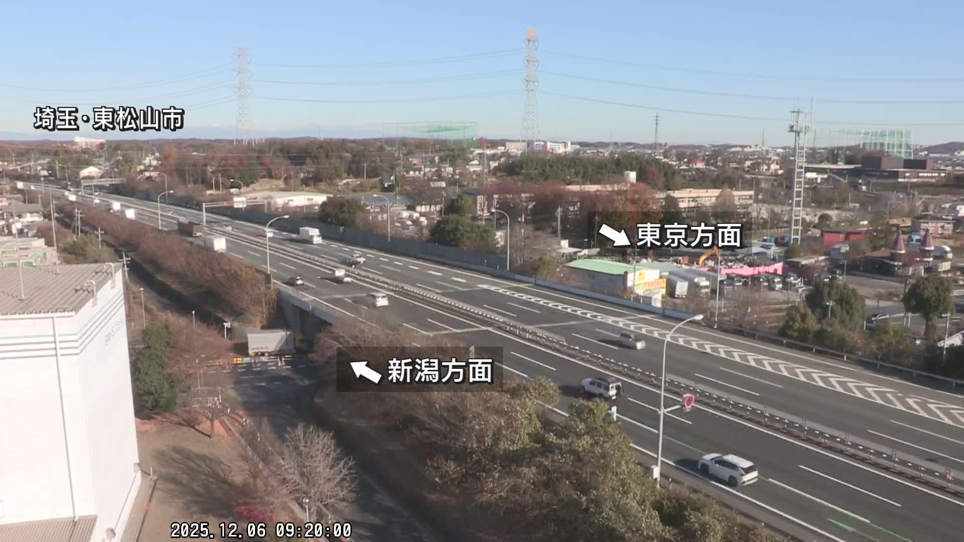 Saitama, Higashimatsuyama City & Kan-Etsu Expressway Higashimatsuyama Intersection Area ( 埼玉県東松山市・関越自動車道東松山交差点付近 )  Live Cam - Ishibashi, Higashimatsuyama Shi, Saitama, Kantō, Honshu, Japan
