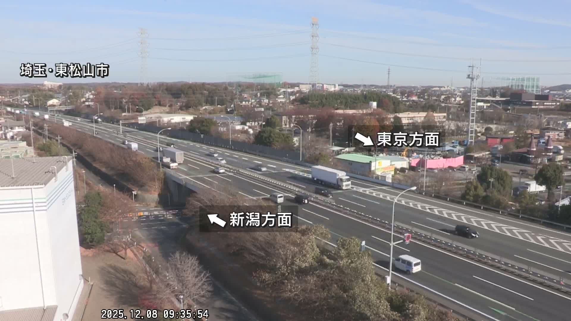 Saitama, Higashimatsuyama City & Kan-Etsu Expressway Higashimatsuyama Intersection Area ( 埼玉県東松山市・関越自動車道東松山交差点付近 )  Live Cam - Ishibashi, Higashimatsuyama Shi, Saitama, Kantō, Honshu, Japan