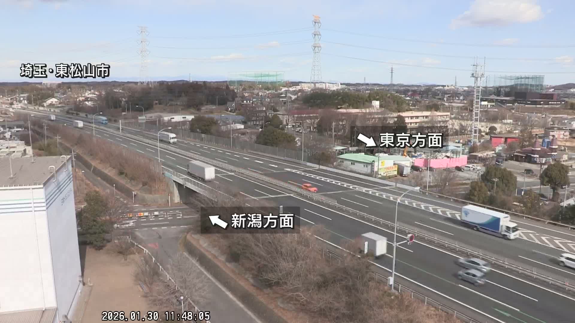 Saitama, Higashimatsuyama City & Kan-Etsu Expressway Higashimatsuyama Intersection Area ( 埼玉県東松山市・関越自動車道東松山交差点付近 )  Live Cam - Ishibashi, Higashimatsuyama Shi, Saitama, Kantō, Honshu, Japan