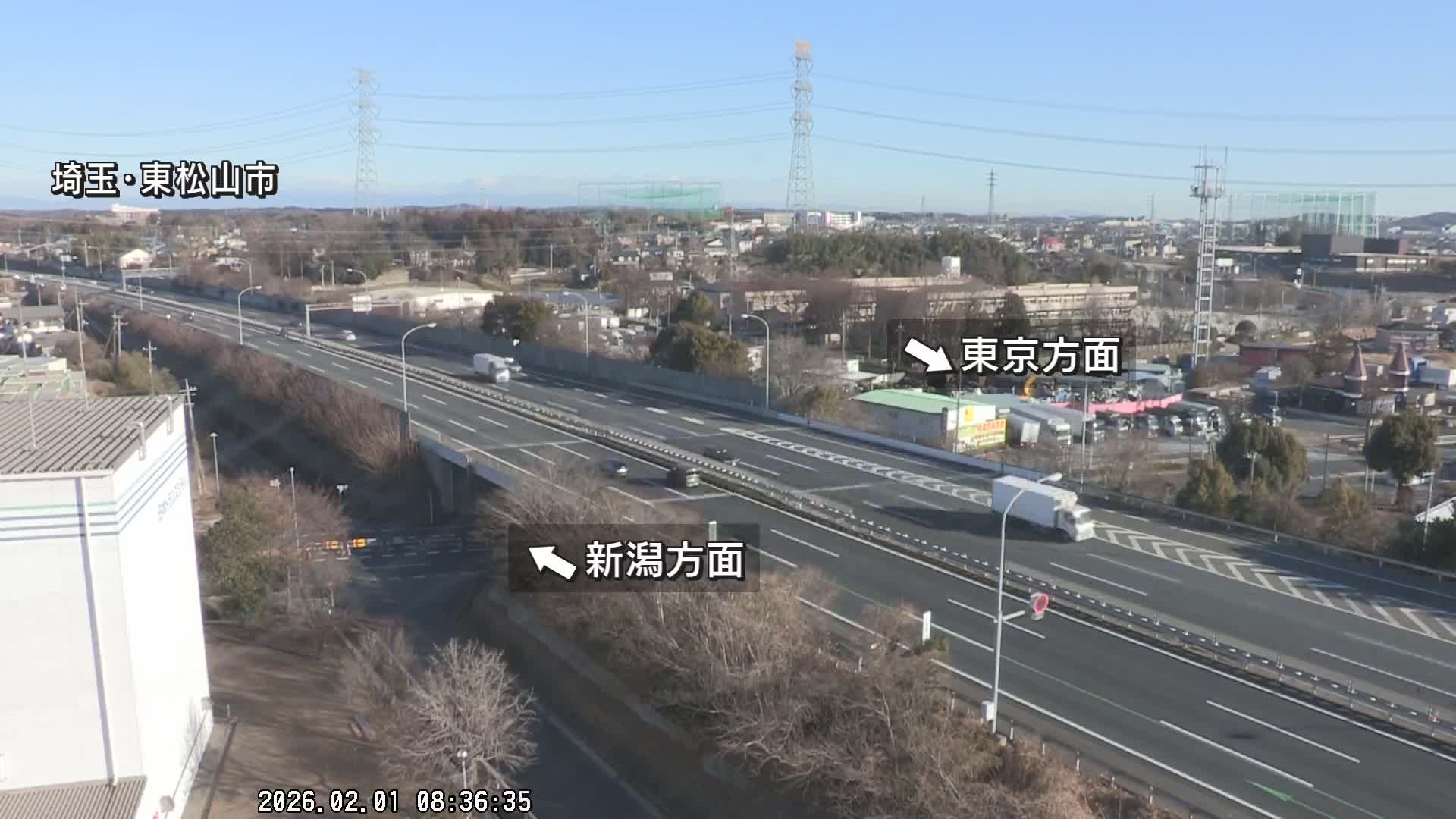 Saitama, Higashimatsuyama City & Kan-Etsu Expressway Higashimatsuyama Intersection Area ( 埼玉県東松山市・関越自動車道東松山交差点付近 )  Live Cam - Ishibashi, Higashimatsuyama Shi, Saitama, Kantō, Honshu, Japan