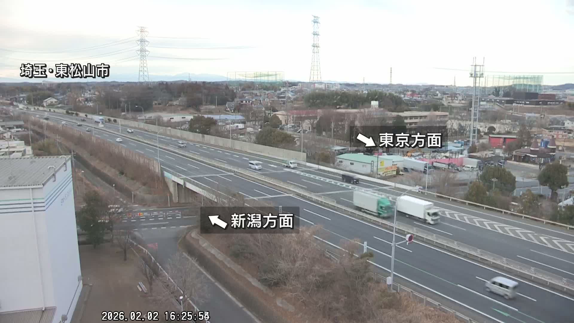 Saitama, Higashimatsuyama City & Kan-Etsu Expressway Higashimatsuyama Intersection Area ( 埼玉県東松山市・関越自動車道東松山交差点付近 )  Live Cam - Ishibashi, Higashimatsuyama Shi, Saitama, Kantō, Honshu, Japan