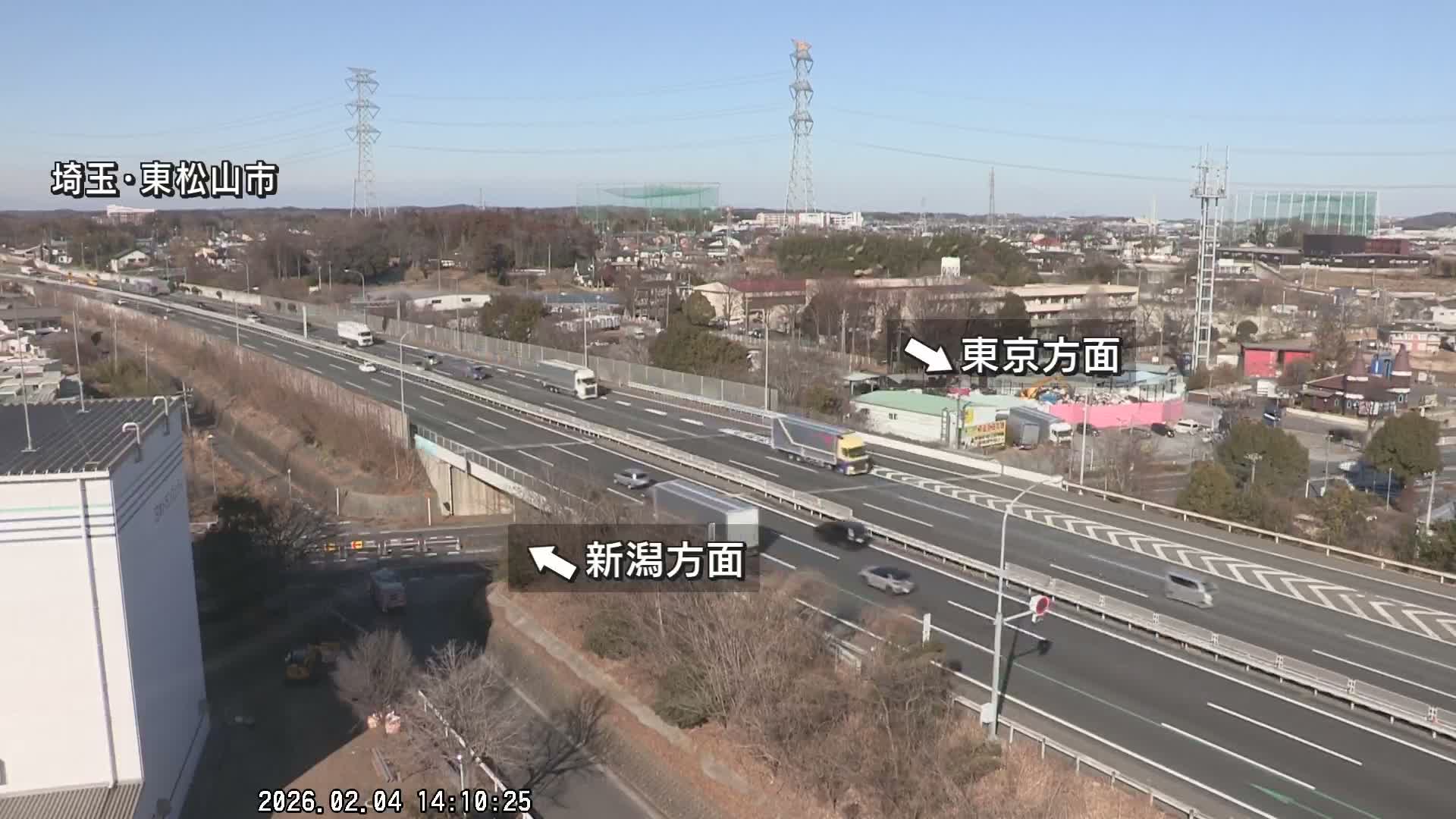 Saitama, Higashimatsuyama City & Kan-Etsu Expressway Higashimatsuyama Intersection Area ( 埼玉県東松山市・関越自動車道東松山交差点付近 )  Live Cam - Ishibashi, Higashimatsuyama Shi, Saitama, Kantō, Honshu, Japan