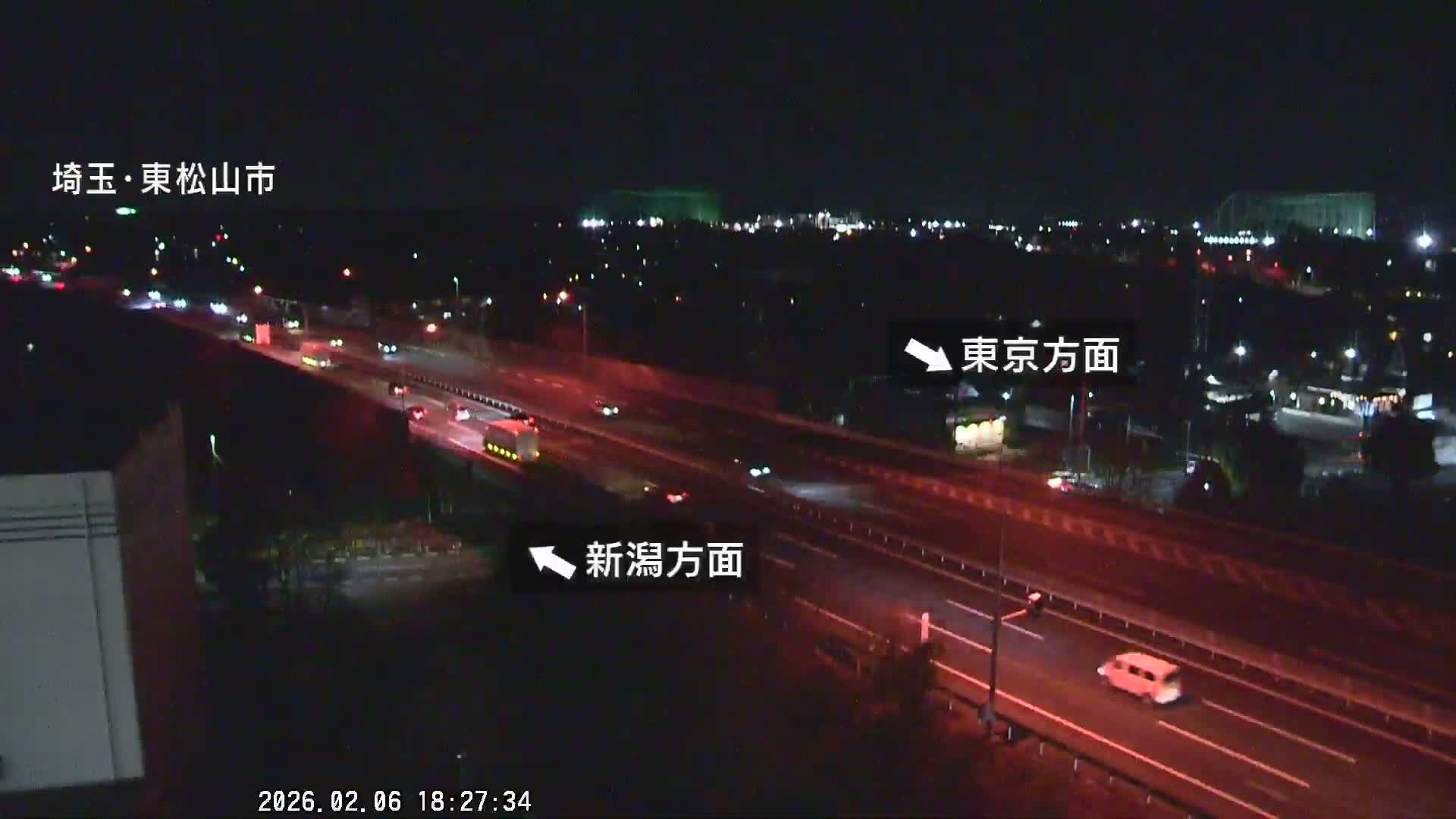 Saitama, Higashimatsuyama City & Kan-Etsu Expressway Higashimatsuyama Intersection Area ( 埼玉県東松山市・関越自動車道東松山交差点付近 )  Live Cam - Ishibashi, Higashimatsuyama Shi, Saitama, Kantō, Honshu, Japan