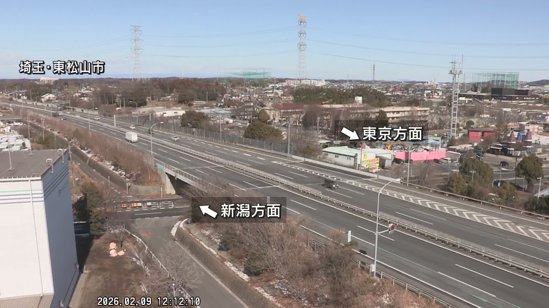 Saitama, Higashimatsuyama City & Kan-Etsu Expressway Higashimatsuyama Intersection Area ( 埼玉県東松山市・関越自動車道東松山交差点付近 )  Live Cam - Ishibashi, Higashimatsuyama Shi, Saitama, Kantō, Honshu, Japan