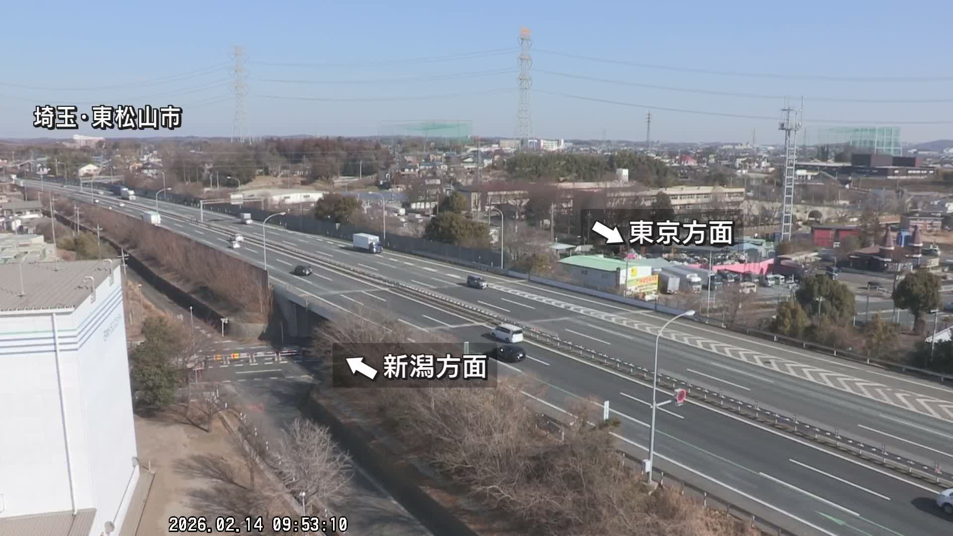 Saitama, Higashimatsuyama City & Kan-Etsu Expressway Higashimatsuyama Intersection Area ( 埼玉県東松山市・関越自動車道東松山交差点付近 )  Live Cam - Ishibashi, Higashimatsuyama Shi, Saitama, Kantō, Honshu, Japan