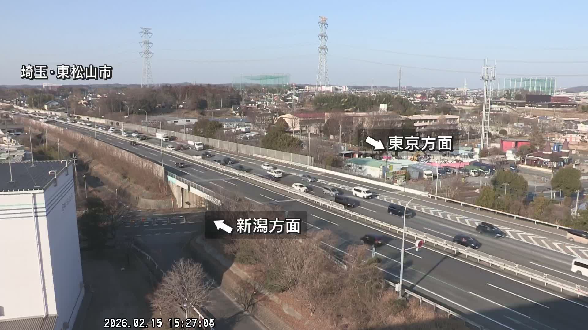 Saitama, Higashimatsuyama City & Kan-Etsu Expressway Higashimatsuyama Intersection Area ( 埼玉県東松山市・関越自動車道東松山交差点付近 )  Live Cam - Ishibashi, Higashimatsuyama Shi, Saitama, Kantō, Honshu, Japan