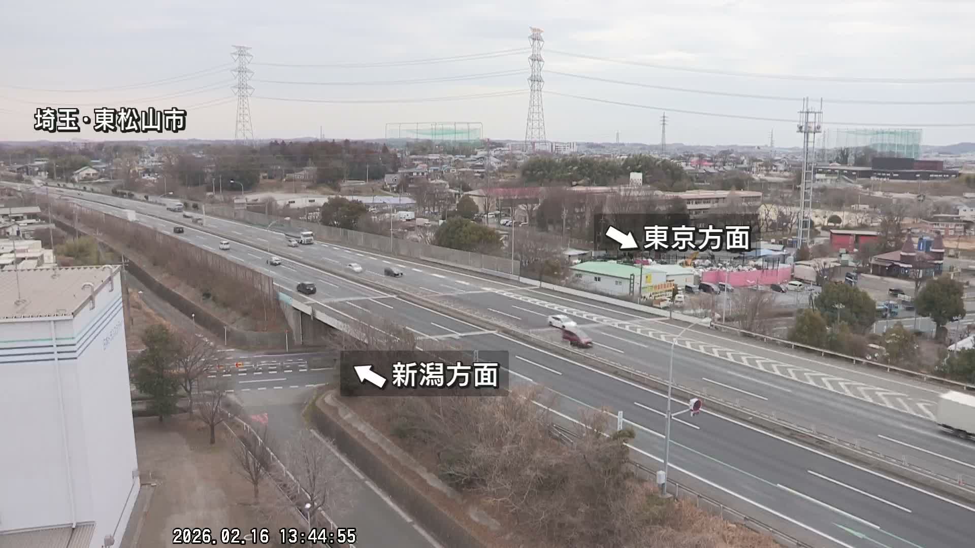 Saitama, Higashimatsuyama City & Kan-Etsu Expressway Higashimatsuyama Intersection Area ( 埼玉県東松山市・関越自動車道東松山交差点付近 )  Live Cam - Ishibashi, Higashimatsuyama Shi, Saitama, Kantō, Honshu, Japan