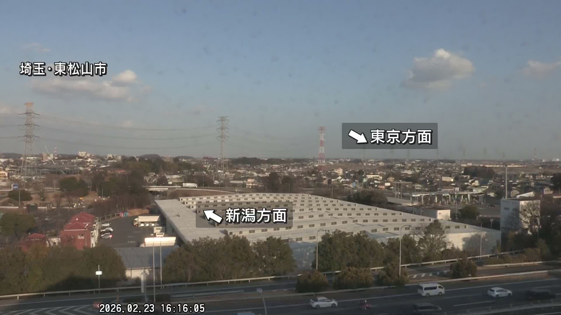 Saitama, Higashimatsuyama City & Kan-Etsu Expressway Higashimatsuyama Intersection Area ( 埼玉県東松山市・関越自動車道東松山交差点付近 )  Live Cam - Ishibashi, Higashimatsuyama Shi, Saitama, Kantō, Honshu, Japan