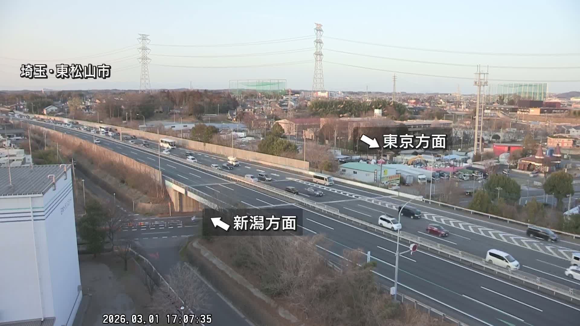 Saitama, Higashimatsuyama City & Kan-Etsu Expressway Higashimatsuyama Intersection Area ( 埼玉県東松山市・関越自動車道東松山交差点付近 )  Live Cam - Ishibashi, Higashimatsuyama Shi, Saitama, Kantō, Honshu, Japan