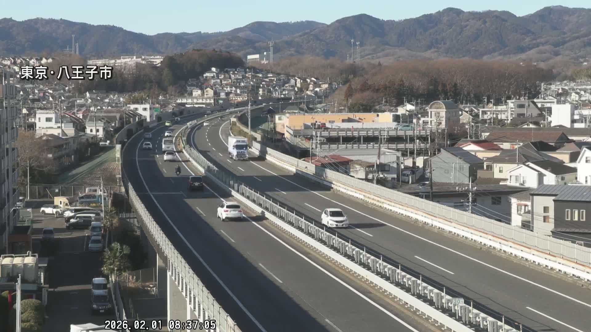 Hachioji City & Chuo Expressway ( 八王子市・中央自動車道 ) Live Cam - Kanoyamachi, Hachioji, Tokyo, Kantō, Honshu, Japan