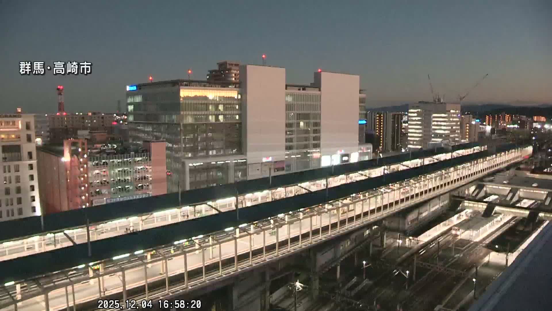 Gunma, Takasaki City Skyline & Akagi Volcano View from Takasaki Railway Station ( 群馬県、高崎市のスカイラインと赤城山の高崎駅からの眺め )   Live Cam - Yashimacho, Takasaki Shi, Gunma, Kantō, Honshu, Japan