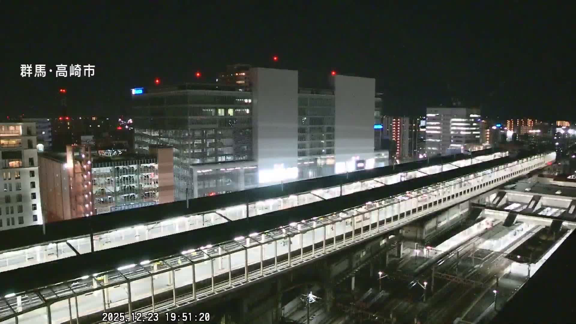 Gunma, Takasaki City Skyline & Akagi Volcano View from Takasaki Railway Station ( 群馬県、高崎市のスカイラインと赤城山の高崎駅からの眺め )   Live Cam - Yashimacho, Takasaki Shi, Gunma, Kantō, Honshu, Japan