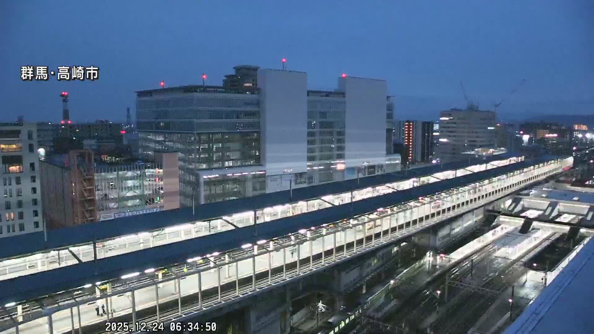 Gunma, Takasaki City Skyline & Akagi Volcano View from Takasaki Railway Station ( 群馬県、高崎市のスカイラインと赤城山の高崎駅からの眺め )   Live Cam - Yashimacho, Takasaki Shi, Gunma, Kantō, Honshu, Japan