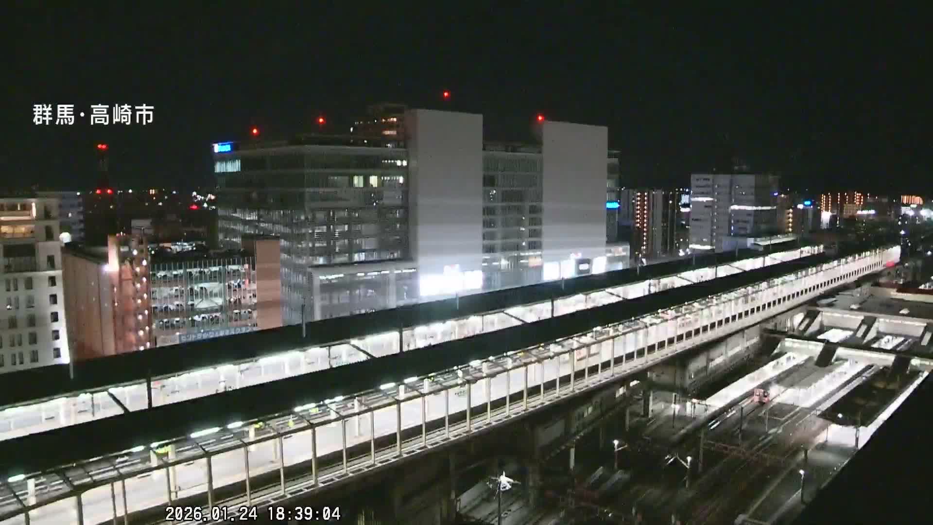 Gunma, Takasaki City Skyline & Akagi Volcano View from Takasaki Railway Station ( 群馬県、高崎市のスカイラインと赤城山の高崎駅からの眺め )   Live Cam - Yashimacho, Takasaki Shi, Gunma, Kantō, Honshu, Japan