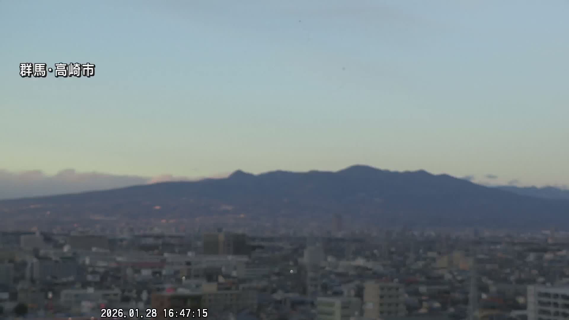 Gunma, Takasaki City Skyline & Akagi Volcano View from Takasaki Railway Station ( 群馬県、高崎市のスカイラインと赤城山の高崎駅からの眺め )   Live Cam - Yashimacho, Takasaki Shi, Gunma, Kantō, Honshu, Japan