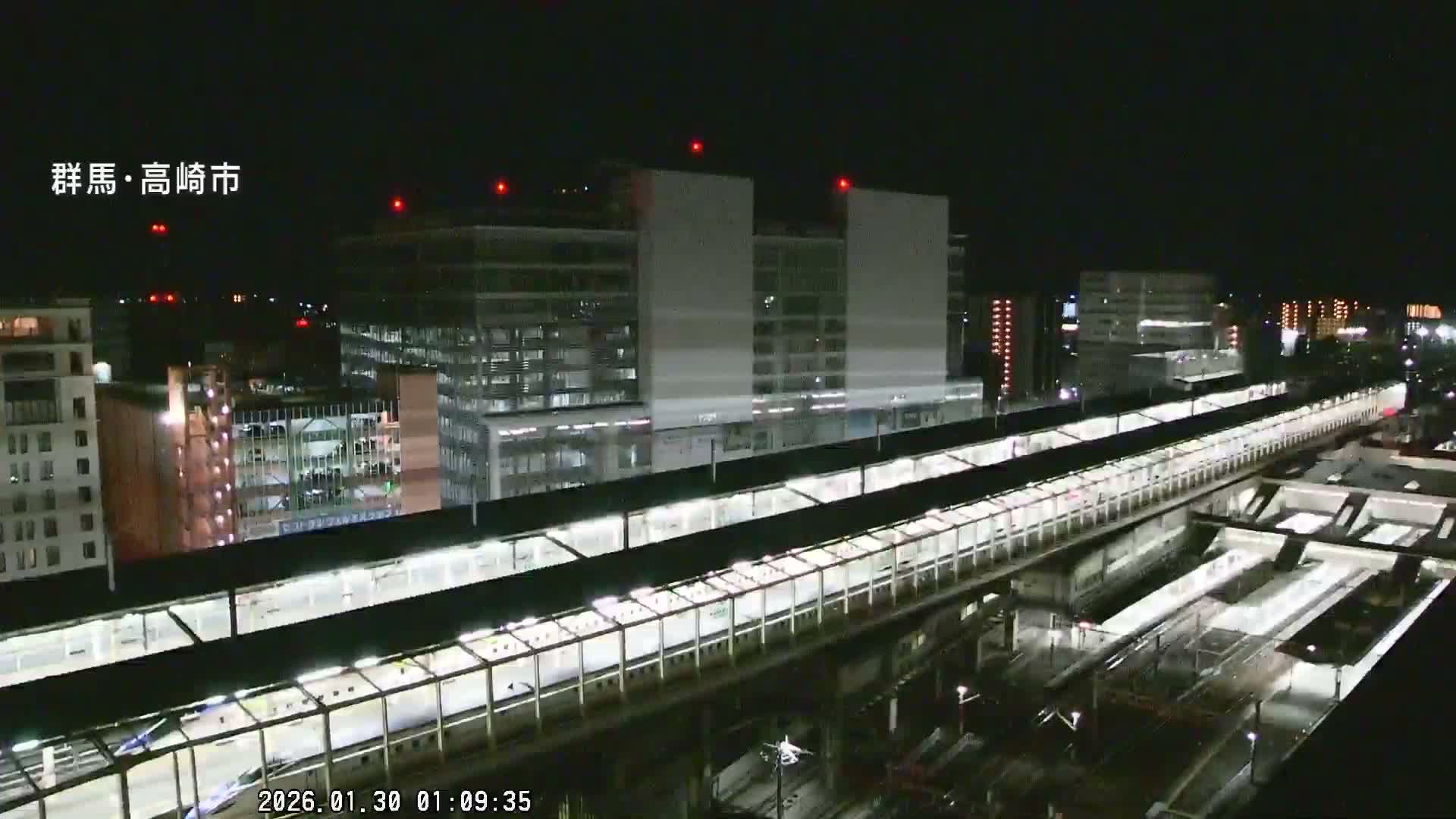 Gunma, Takasaki City Skyline & Akagi Volcano View from Takasaki Railway Station ( 群馬県、高崎市のスカイラインと赤城山の高崎駅からの眺め )   Live Cam - Yashimacho, Takasaki Shi, Gunma, Kantō, Honshu, Japan