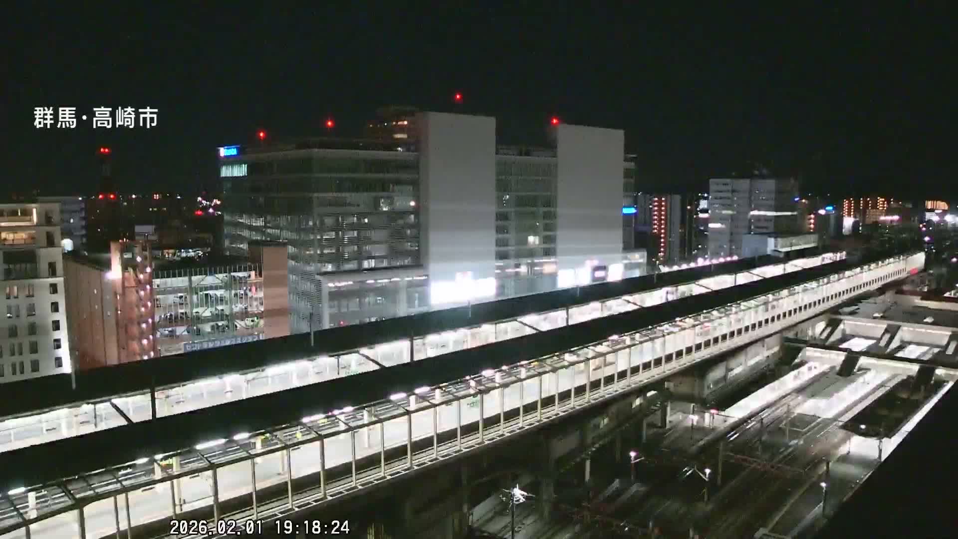 Gunma, Takasaki City Skyline & Akagi Volcano View from Takasaki Railway Station ( 群馬県、高崎市のスカイラインと赤城山の高崎駅からの眺め )   Live Cam - Yashimacho, Takasaki Shi, Gunma, Kantō, Honshu, Japan