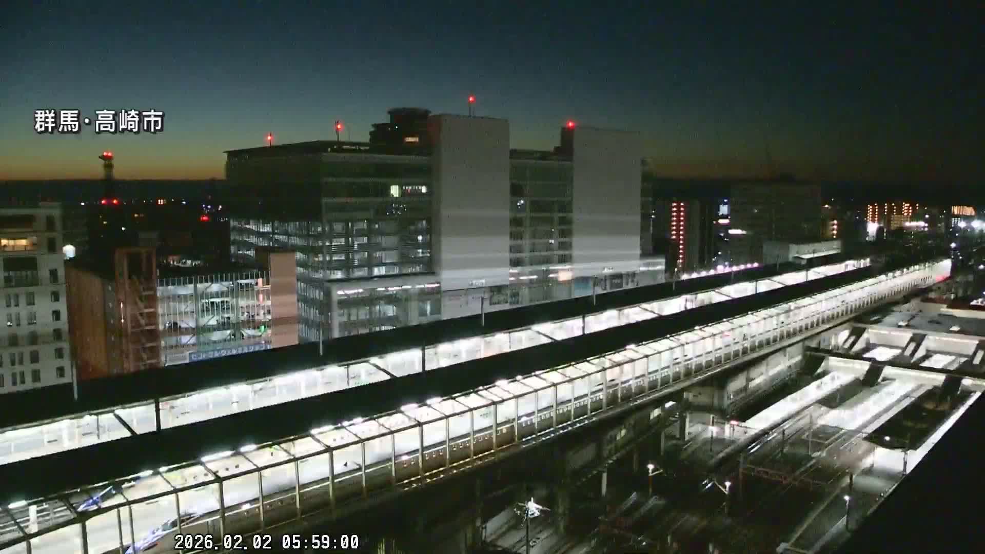 Gunma, Takasaki City Skyline & Akagi Volcano View from Takasaki Railway Station ( 群馬県、高崎市のスカイラインと赤城山の高崎駅からの眺め )   Live Cam - Yashimacho, Takasaki Shi, Gunma, Kantō, Honshu, Japan