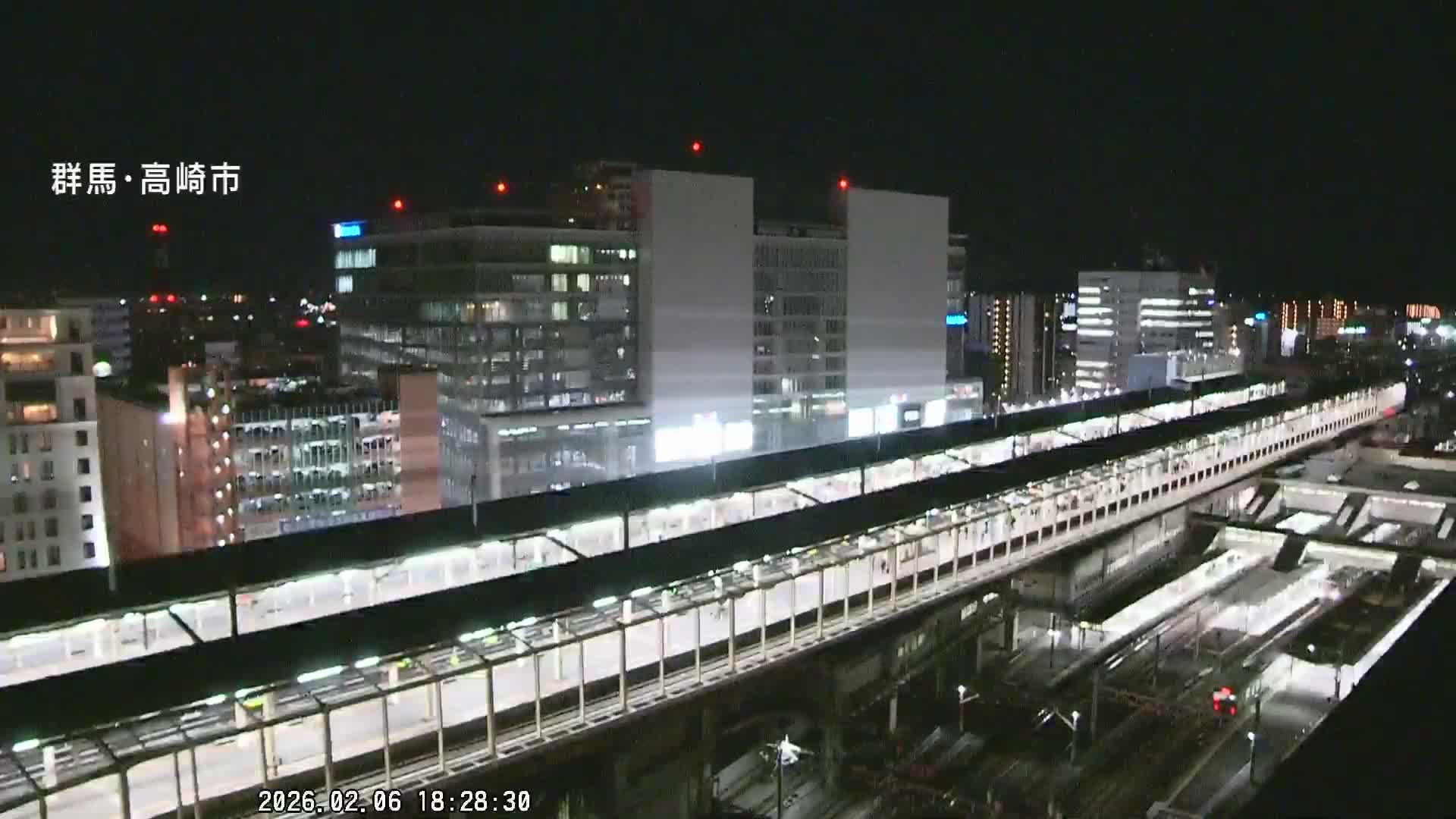 Gunma, Takasaki City Skyline & Akagi Volcano View from Takasaki Railway Station ( 群馬県、高崎市のスカイラインと赤城山の高崎駅からの眺め )   Live Cam - Yashimacho, Takasaki Shi, Gunma, Kantō, Honshu, Japan