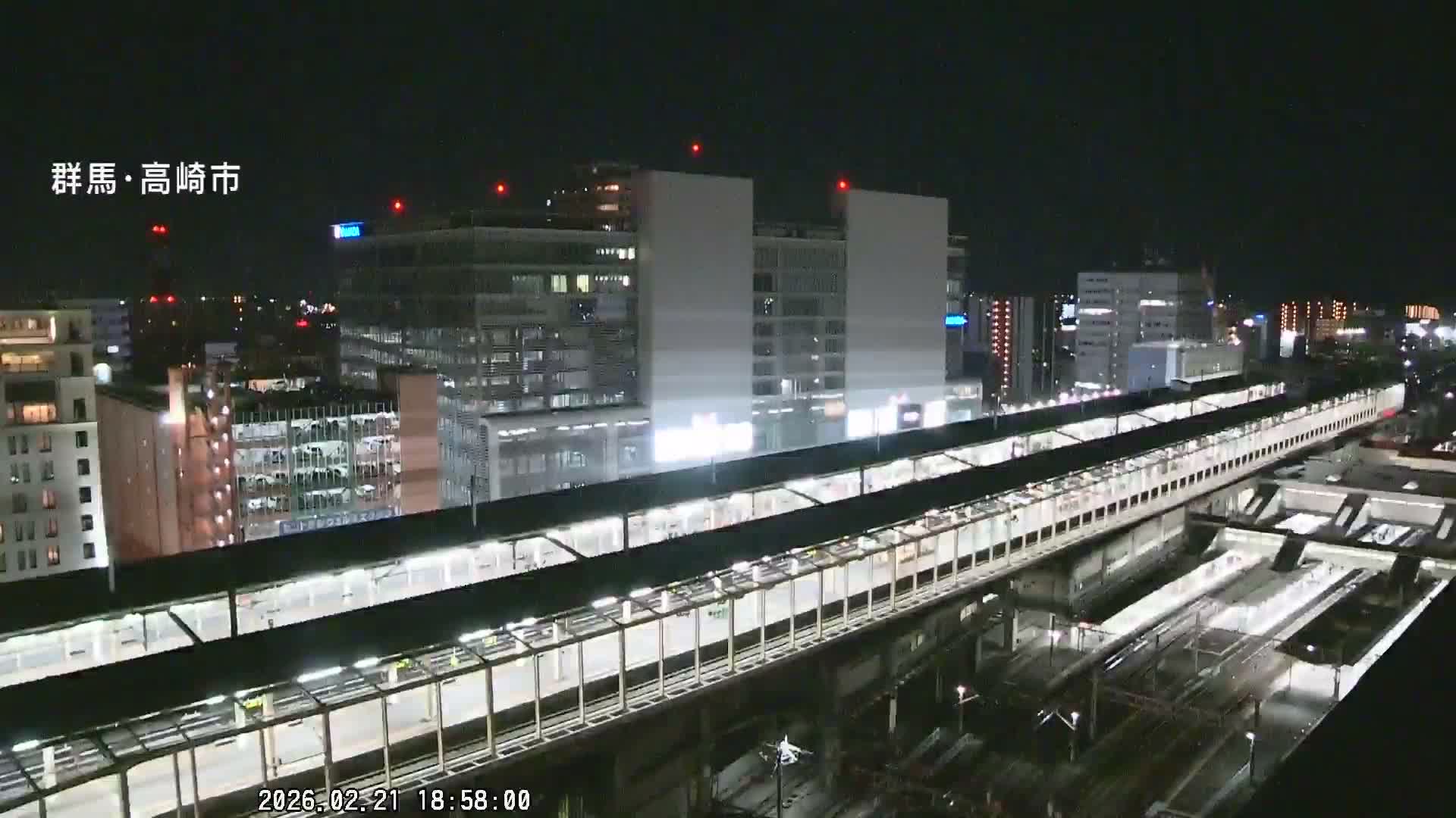 Gunma, Takasaki City Skyline & Akagi Volcano View from Takasaki Railway Station ( 群馬県、高崎市のスカイラインと赤城山の高崎駅からの眺め )   Live Cam - Yashimacho, Takasaki Shi, Gunma, Kantō, Honshu, Japan