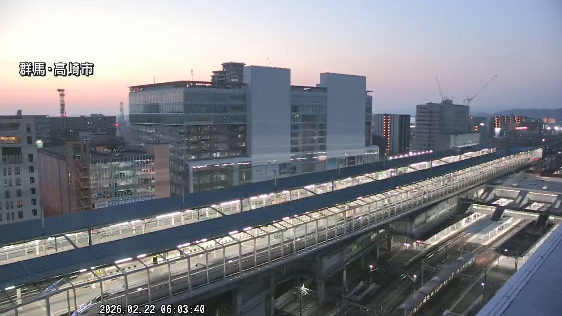 Gunma, Takasaki City Skyline & Akagi Volcano View from Takasaki Railway Station ( 群馬県、高崎市のスカイラインと赤城山の高崎駅からの眺め )   Live Cam - Yashimacho, Takasaki Shi, Gunma, Kantō, Honshu, Japan