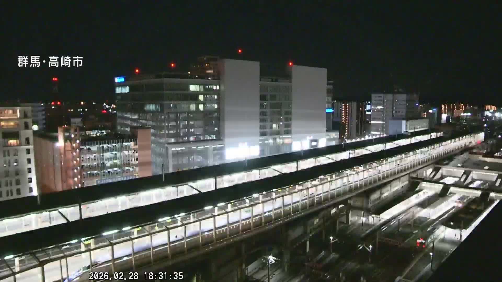 Gunma, Takasaki City Skyline & Akagi Volcano View from Takasaki Railway Station ( 群馬県、高崎市のスカイラインと赤城山の高崎駅からの眺め )   Live Cam - Yashimacho, Takasaki Shi, Gunma, Kantō, Honshu, Japan