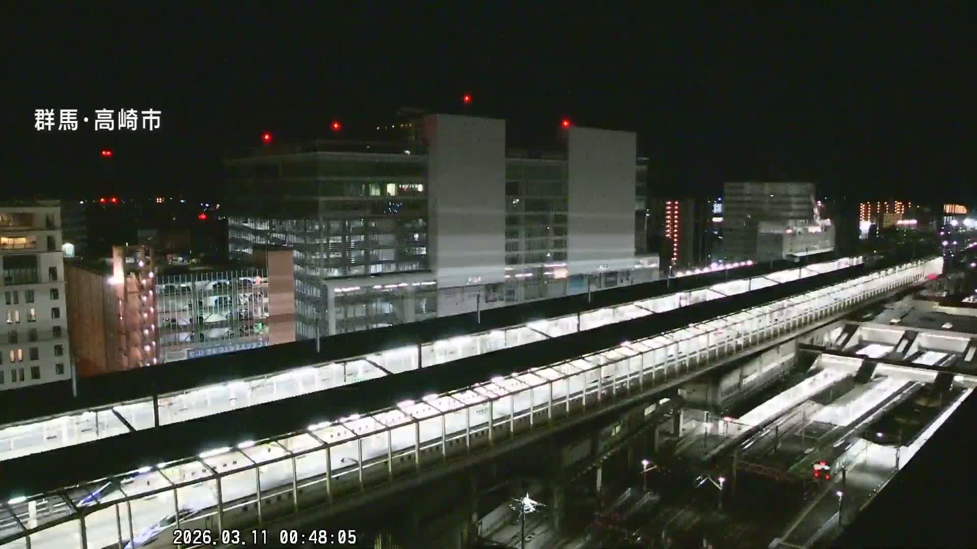 Gunma, Takasaki City Skyline & Akagi Volcano View from Takasaki Railway Station ( 群馬県、高崎市のスカイラインと赤城山の高崎駅からの眺め )   Live Cam - Yashimacho, Takasaki Shi, Gunma, Kantō, Honshu, Japan
