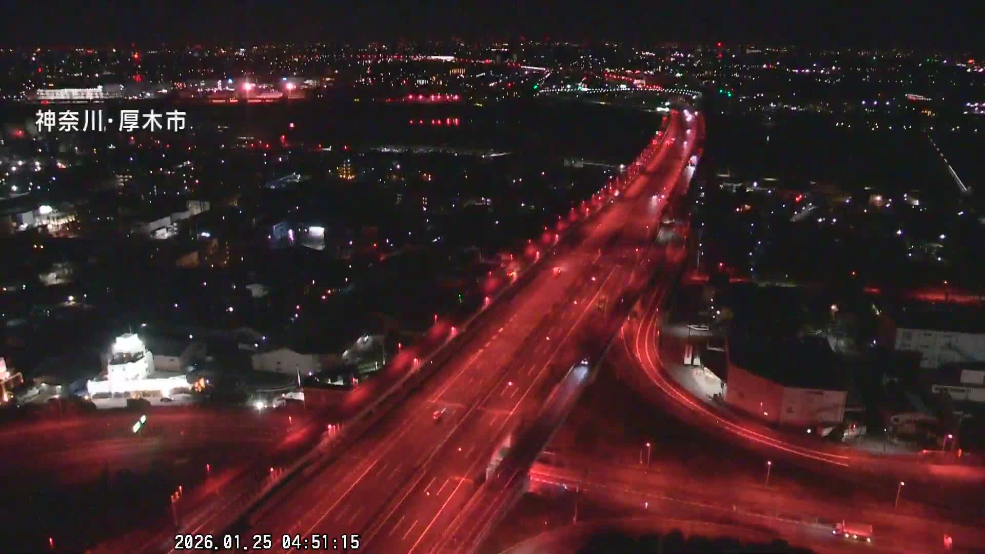 Kanagawa, Atsugi & Ebina City Skyline & Tomei Expressway Atsugi Interchange & Sagami River ( 神奈川・厚木・海老名シティスカイライン＆東名高速道路厚木IC ) Live Cam - Okata, Atsugi Shi, Kanagawa, Kantō, Honshu, Japan