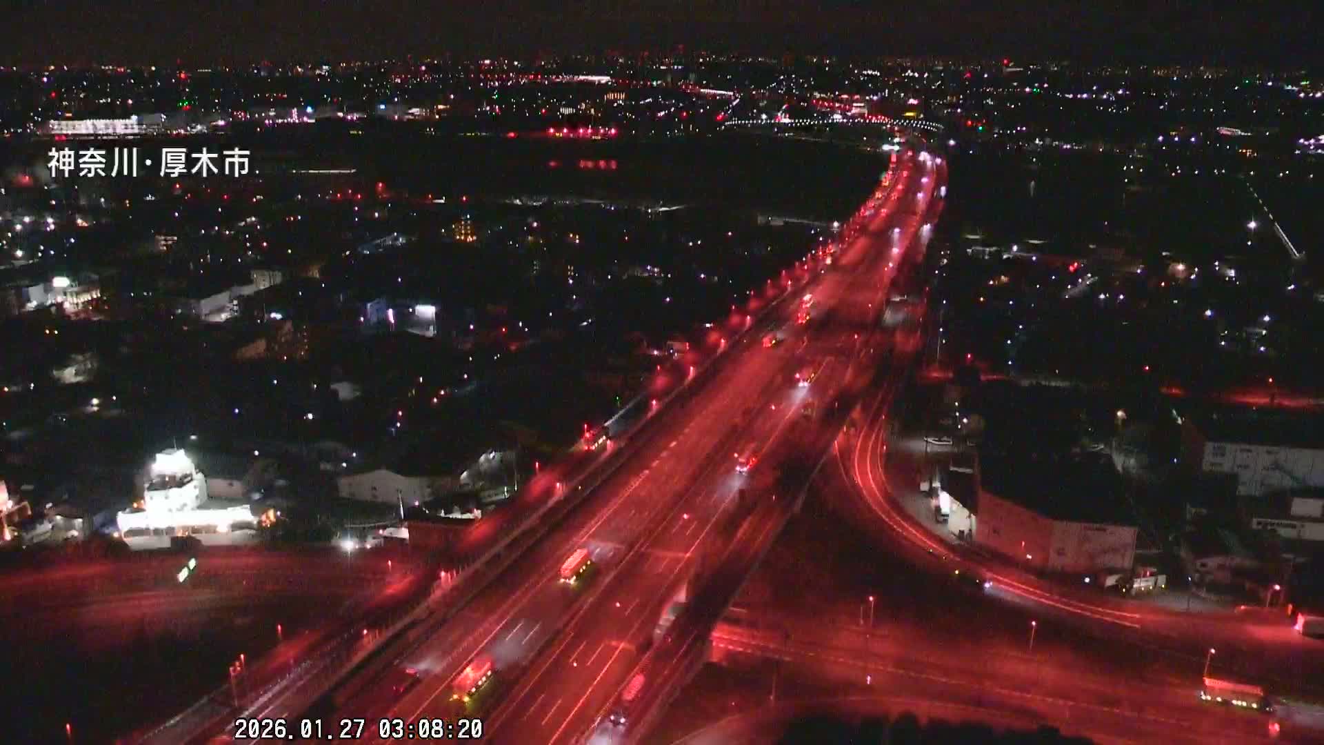 Kanagawa, Atsugi & Ebina City Skyline & Tomei Expressway Atsugi Interchange & Sagami River ( 神奈川・厚木・海老名シティスカイライン＆東名高速道路厚木IC ) Live Cam - Okata, Atsugi Shi, Kanagawa, Kantō, Honshu, Japan