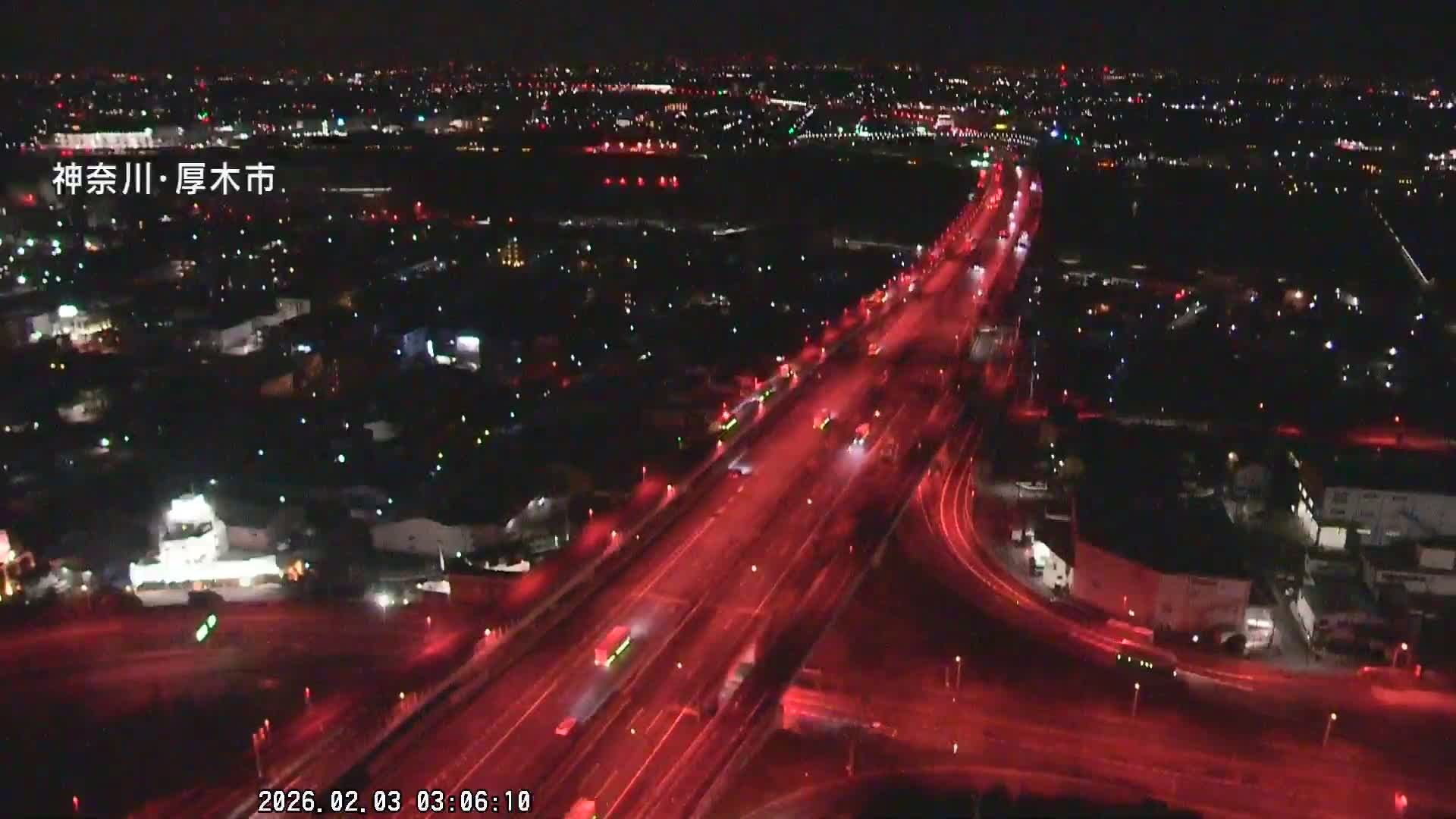 Kanagawa, Atsugi & Ebina City Skyline & Tomei Expressway Atsugi Interchange & Sagami River ( 神奈川・厚木・海老名シティスカイライン＆東名高速道路厚木IC ) Live Cam - Okata, Atsugi Shi, Kanagawa, Kantō, Honshu, Japan