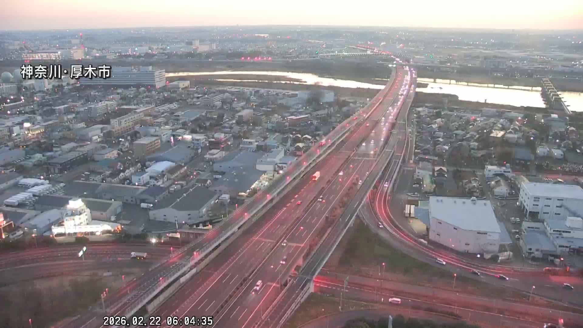 Kanagawa, Atsugi & Ebina City Skyline & Tomei Expressway Atsugi Interchange & Sagami River ( 神奈川・厚木・海老名シティスカイライン＆東名高速道路厚木IC ) Live Cam - Okata, Atsugi Shi, Kanagawa, Kantō, Honshu, Japan