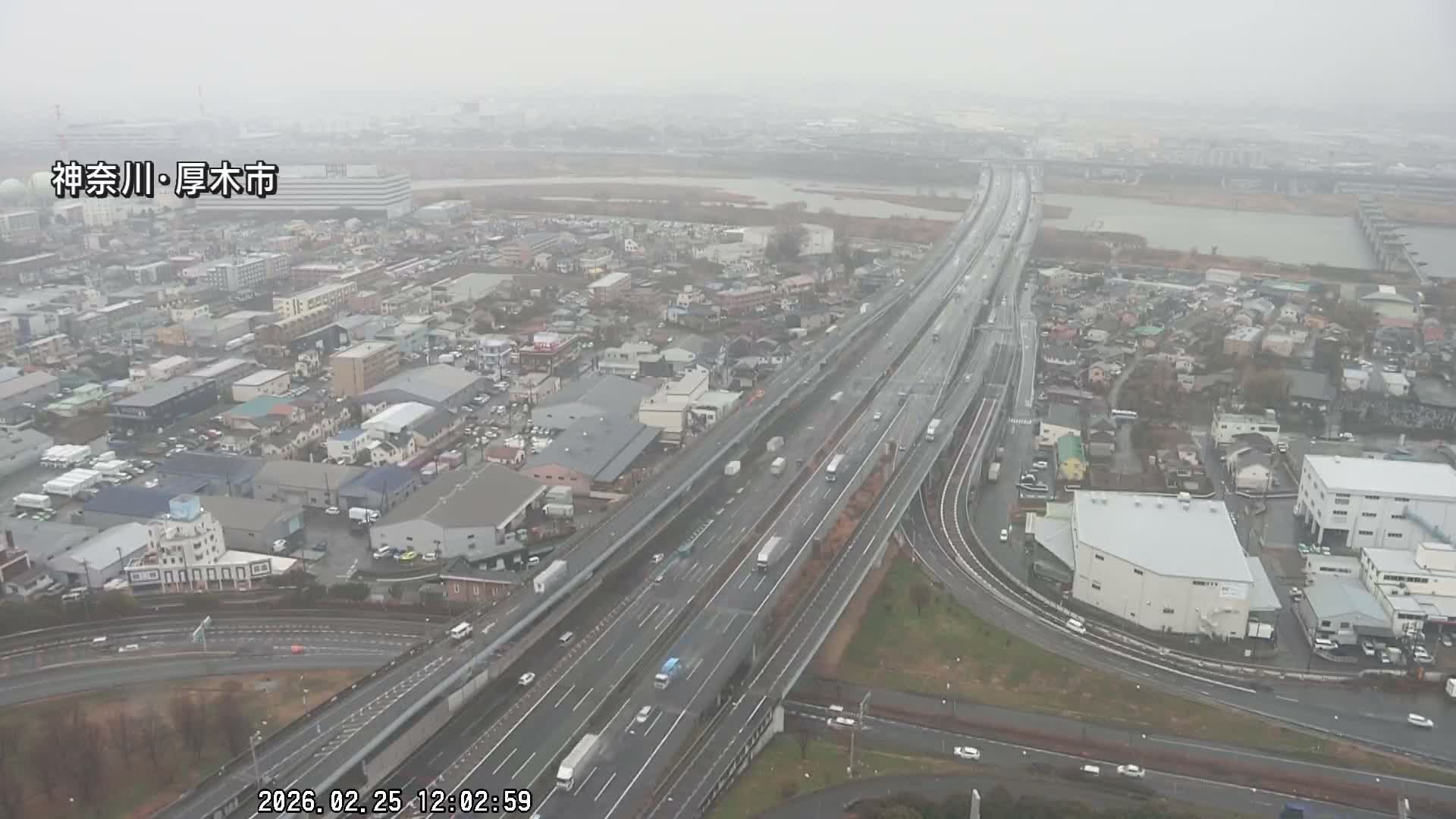Kanagawa, Atsugi & Ebina City Skyline & Tomei Expressway Atsugi Interchange & Sagami River ( 神奈川・厚木・海老名シティスカイライン＆東名高速道路厚木IC ) Live Cam - Okata, Atsugi Shi, Kanagawa, Kantō, Honshu, Japan