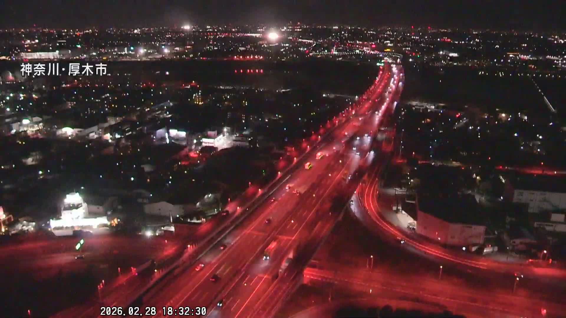 Kanagawa, Atsugi & Ebina City Skyline & Tomei Expressway Atsugi Interchange & Sagami River ( 神奈川・厚木・海老名シティスカイライン＆東名高速道路厚木IC ) Live Cam - Okata, Atsugi Shi, Kanagawa, Kantō, Honshu, Japan