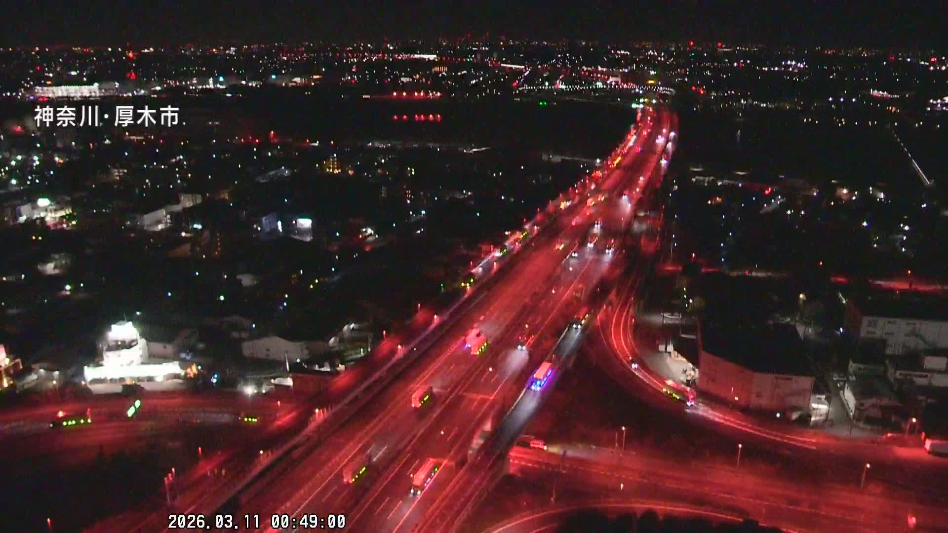 Kanagawa, Atsugi & Ebina City Skyline & Tomei Expressway Atsugi Interchange & Sagami River ( 神奈川・厚木・海老名シティスカイライン＆東名高速道路厚木IC ) Live Cam - Okata, Atsugi Shi, Kanagawa, Kantō, Honshu, Japan